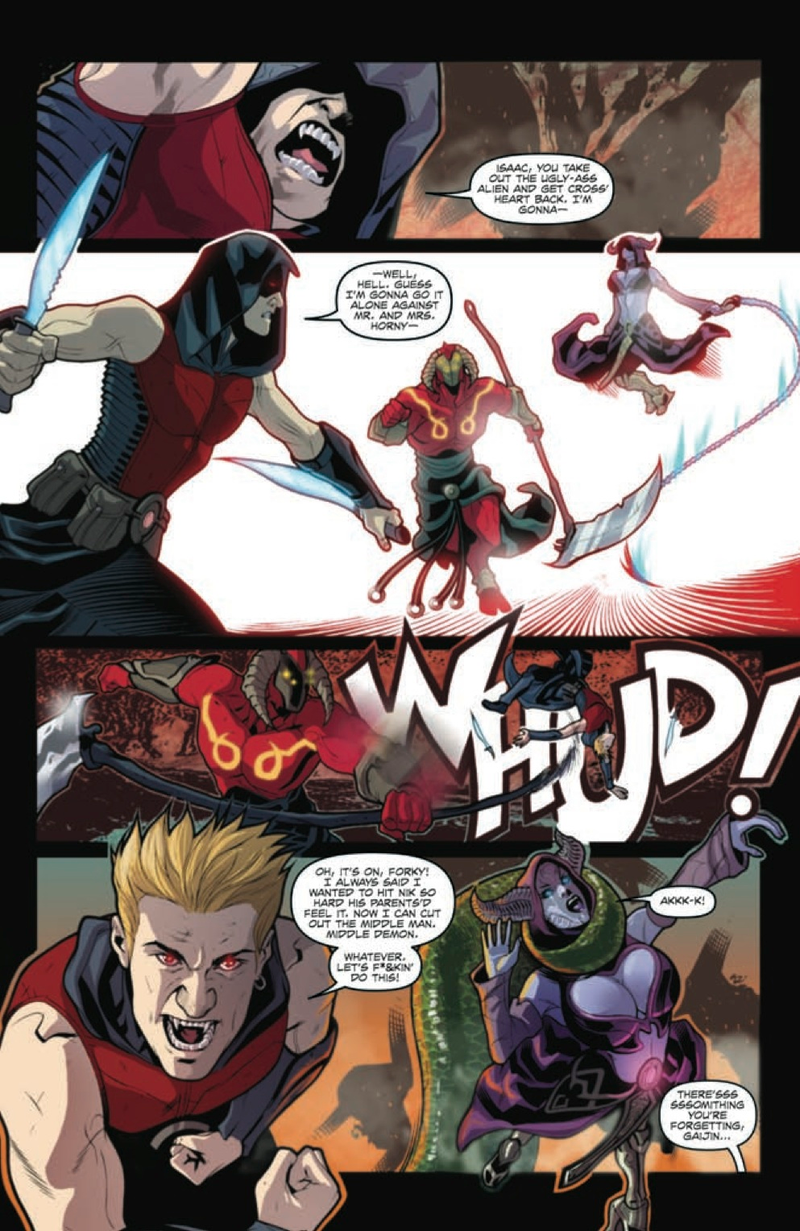 Illustration for article titled Read a 7-page preview of IDW's zombies, aliens, and demons comic book Infestation: Outbreak